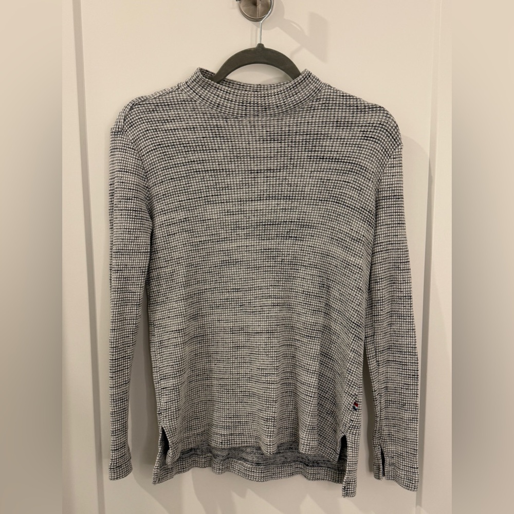Sol Angeles for Anthro Waffle Knit Mock Neck Long Sleeve Top- Size XS